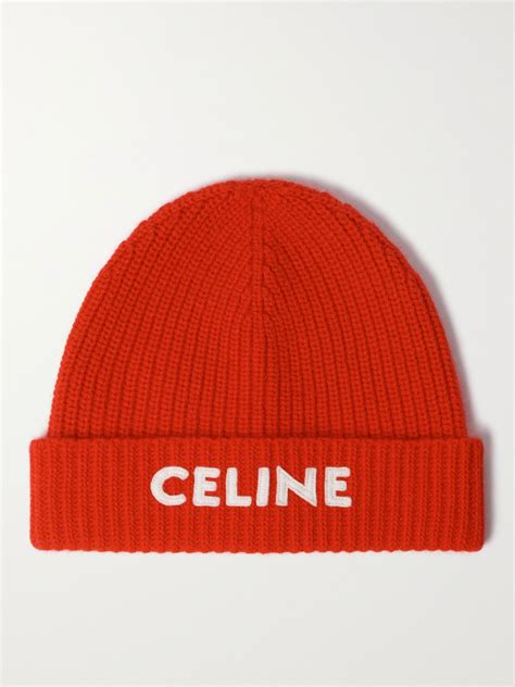 celine red beanie